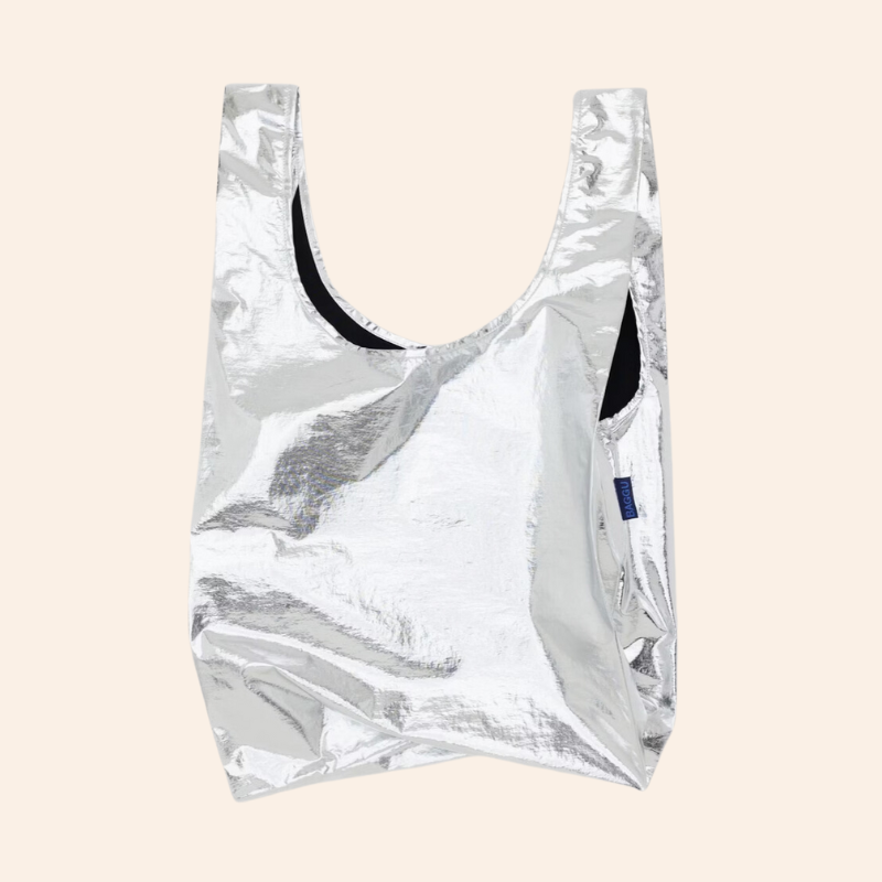 Baggu Reusable Bag - Metallic Silver