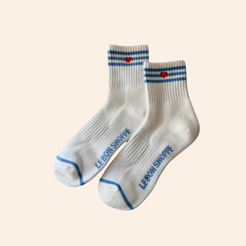 Girlfriend Socks - Ivory Heart