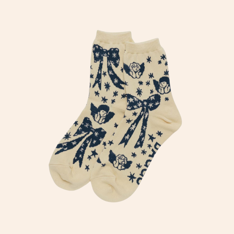 Baggu Crew Socks - Cherub Bows