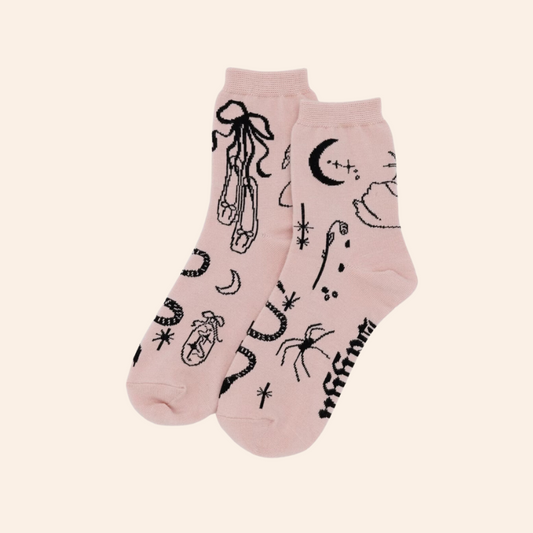 Baggu Crew Socks - Ballet Icons