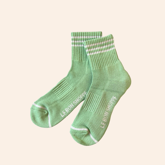 Girlfriend Socks - Green Leaf