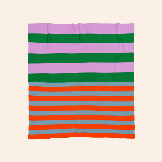 Knitted Throw - Super Stripe