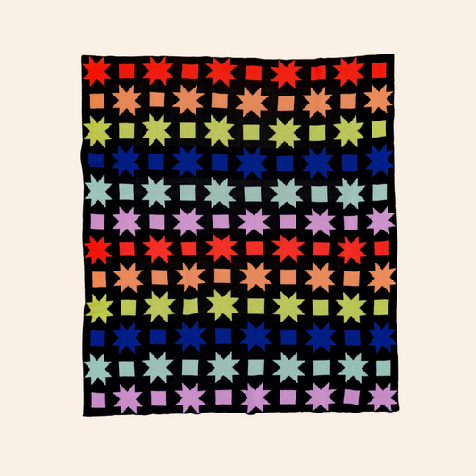 Knitted Throw - Quilt Star