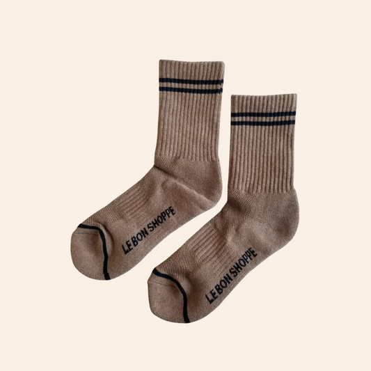 Boyfriend Socks - Cocoa