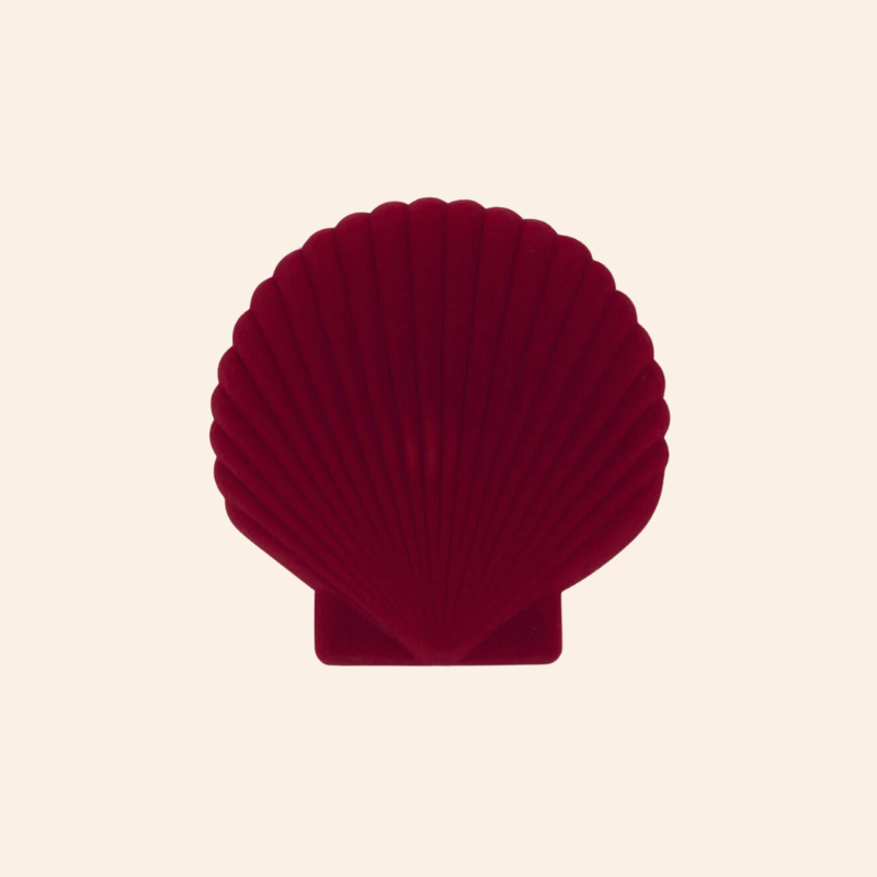 Shell Jewellery Box - Burgundy