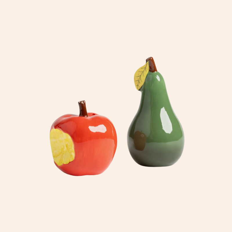 Salt and Pepper Shakers - Apple & Pear