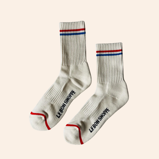 Boyfriend Socks - Milk