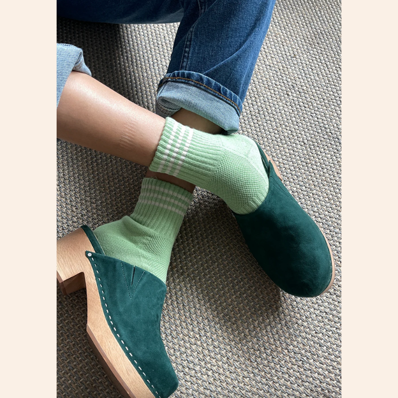 Girlfriend Socks - Green Leaf