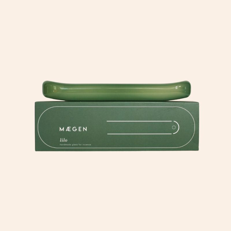 Lilo Glass Incense Holder - Sea Green