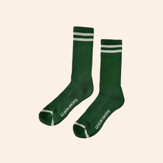 Extended Boyfriend Socks - Moss