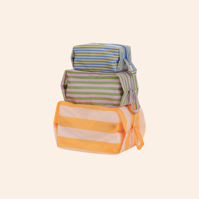 Baggu 3D Zip Set - Hotel Stripes