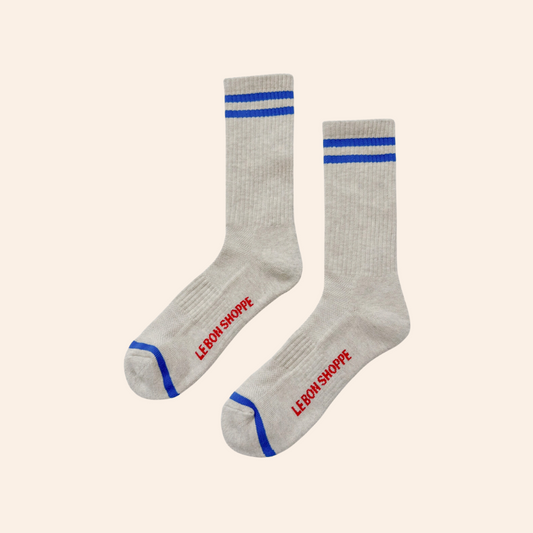 Extended Boyfriend Socks - Ice