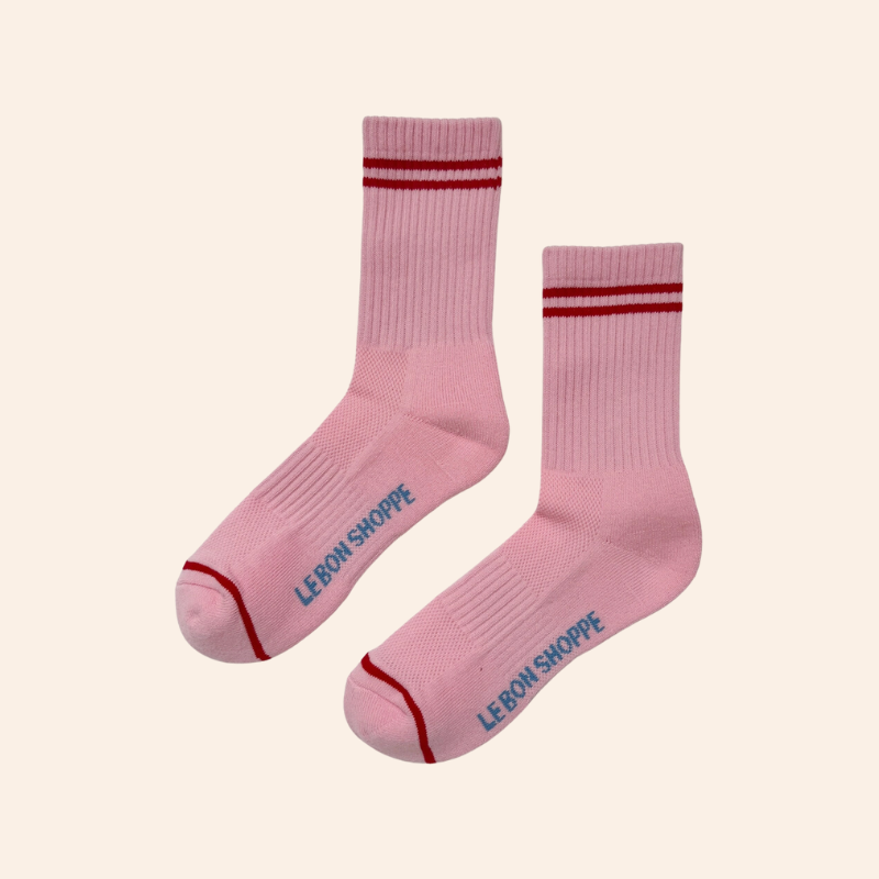 Boyfriend Socks - Amour Pink