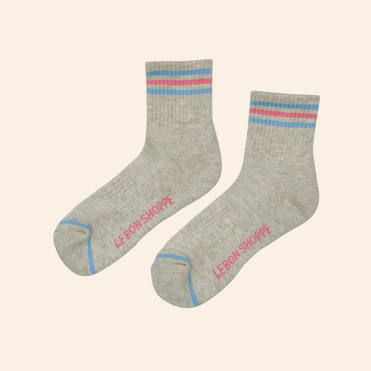 Girlfriend Socks - Bright Grey