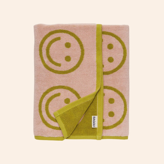 Baggu Bath Towel - Ochre Happy