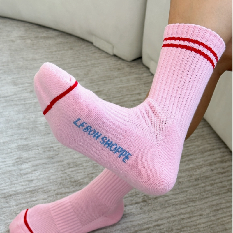 Boyfriend Socks - Amour Pink