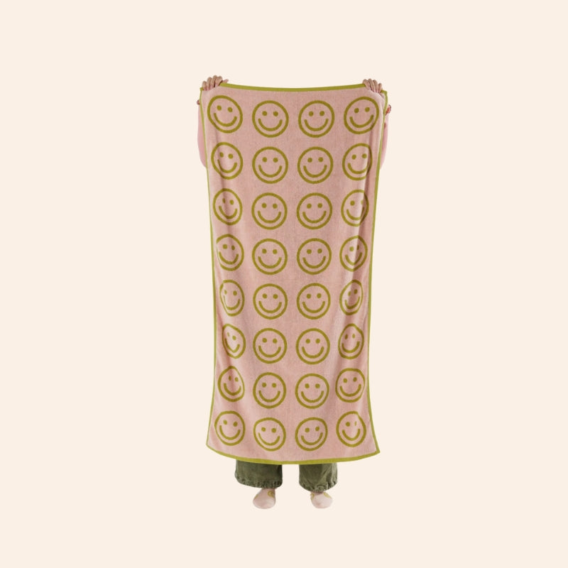 Baggu Bath Towel - Ochre Happy