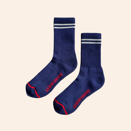 Boyfriend Socks - Navy