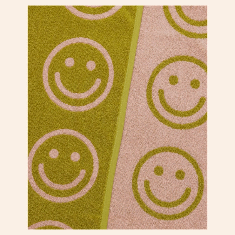 Baggu Bath Towel - Ochre Happy