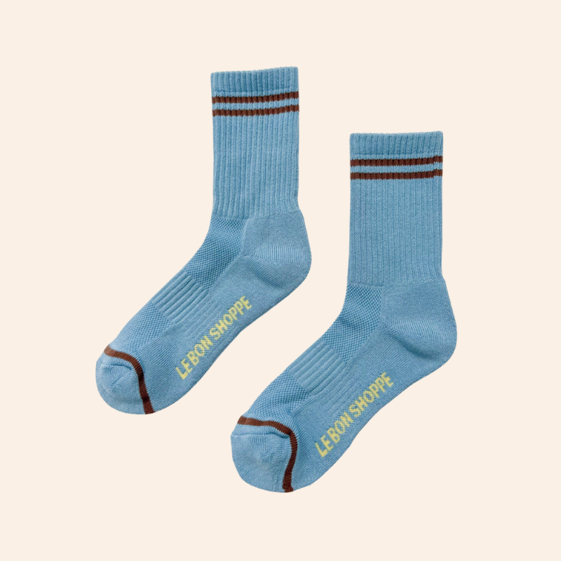 Boyfriend Socks - Powder Blue