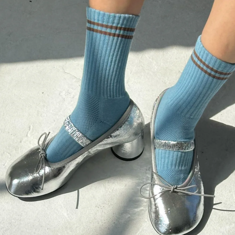 Boyfriend Socks - Powder Blue