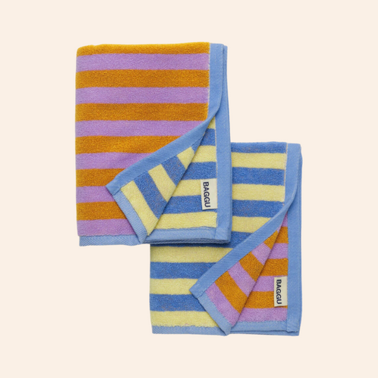 Baggu Hand Towels - Hotel Stripe