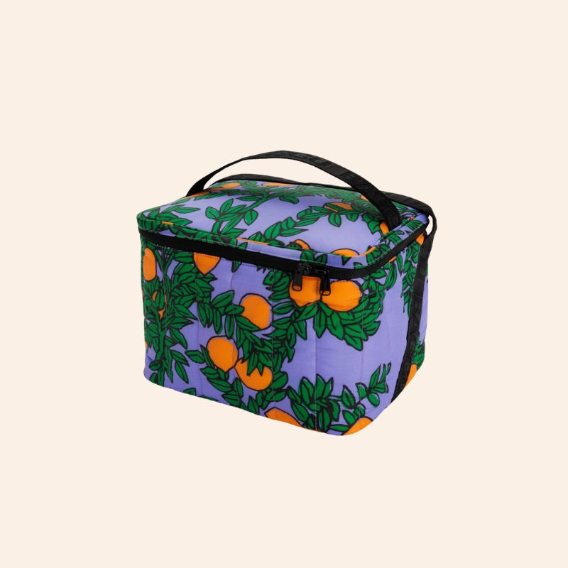 Baggu Puffy Cooler - Orange Tree Periwinkle