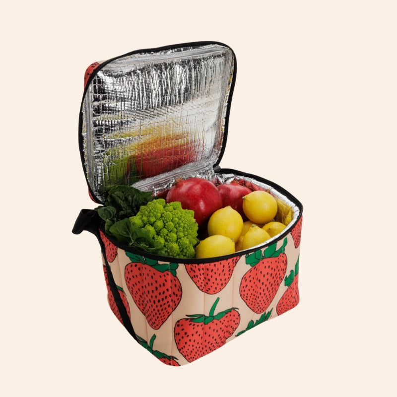 Baggu Puffy Cooler - Strawberry