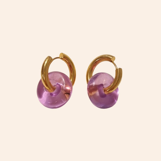 Resin Hoops - Lilac