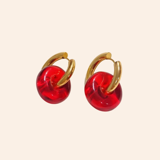 Resin Hoops - Red