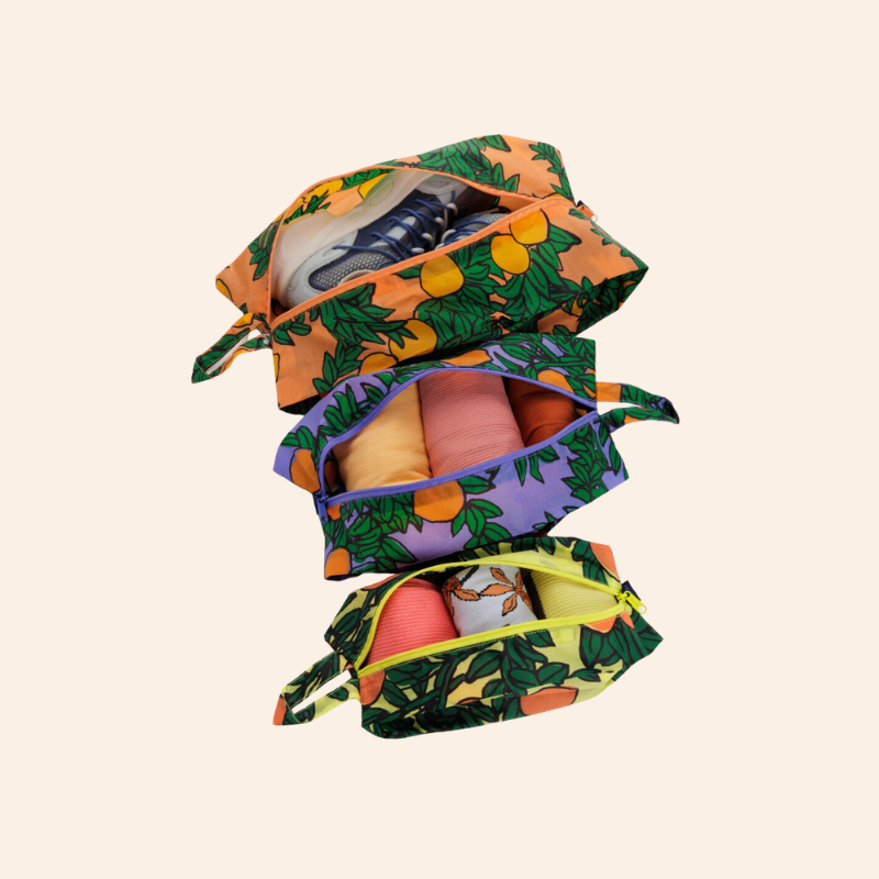 Baggu 3D Zip Set - Orange Trees