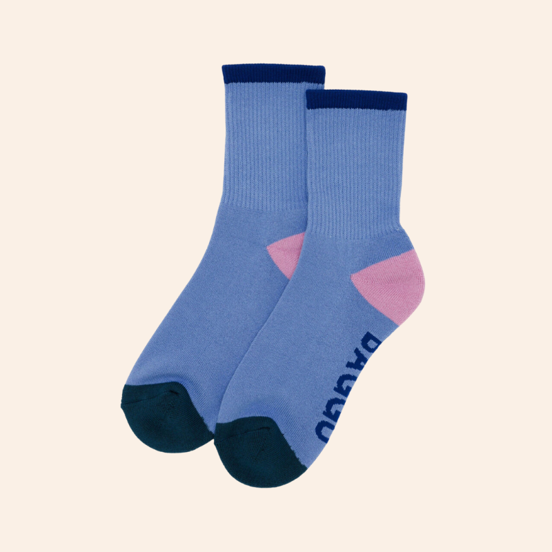 Baggu Ribbed Socks - Cornflower Mix