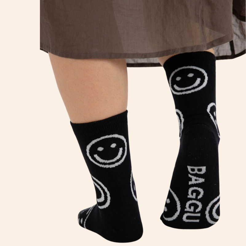 Baggu Happy Socks - Black