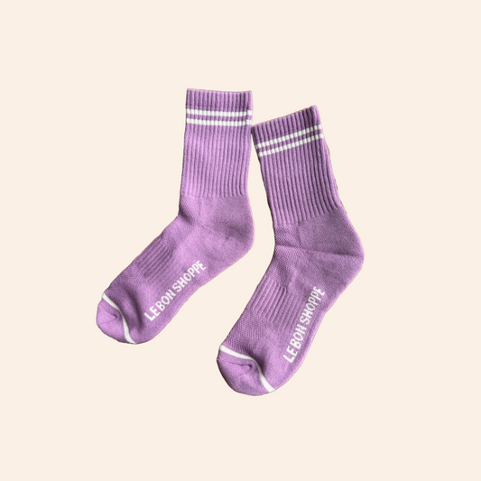 Boyfriend Socks - Grape