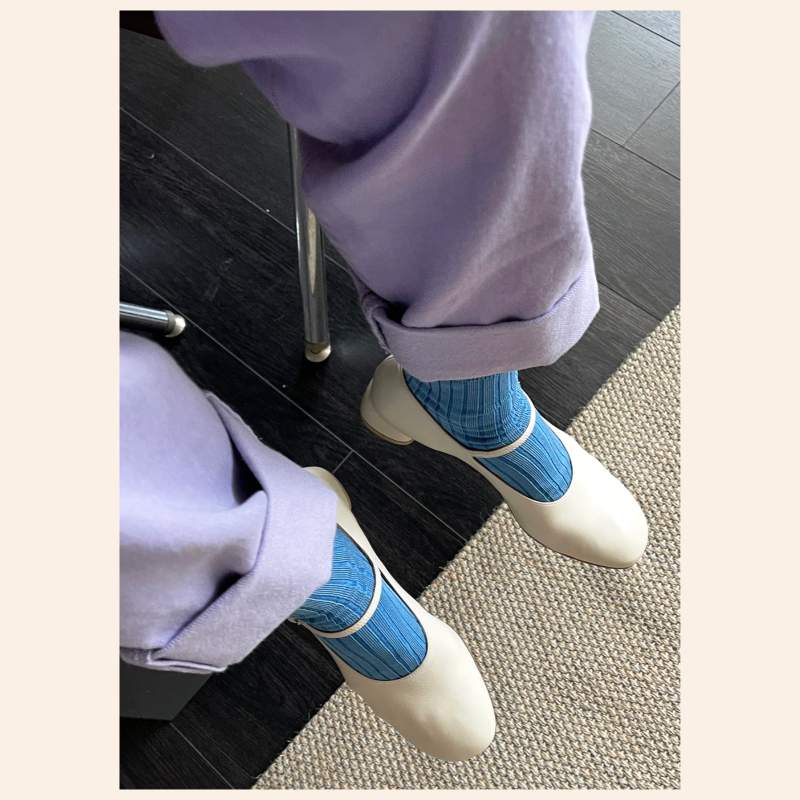 Her Socks - Electric Blue