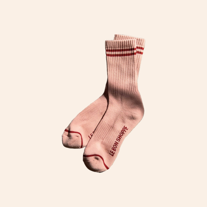 Boyfriend Socks - Vintage Pink