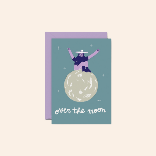 Over The Moon Card