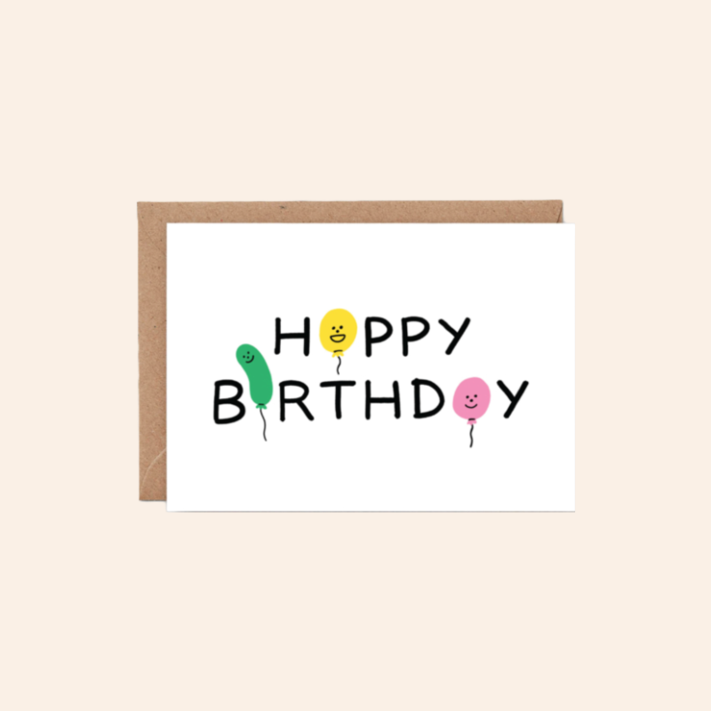 Happy Birthday Balloons Card