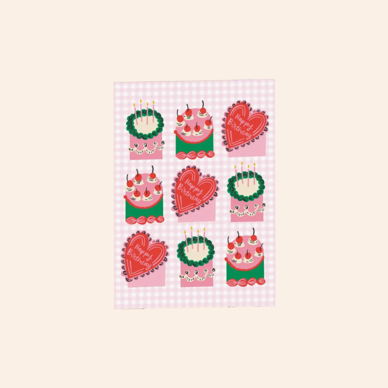 Gingham Birthday Card