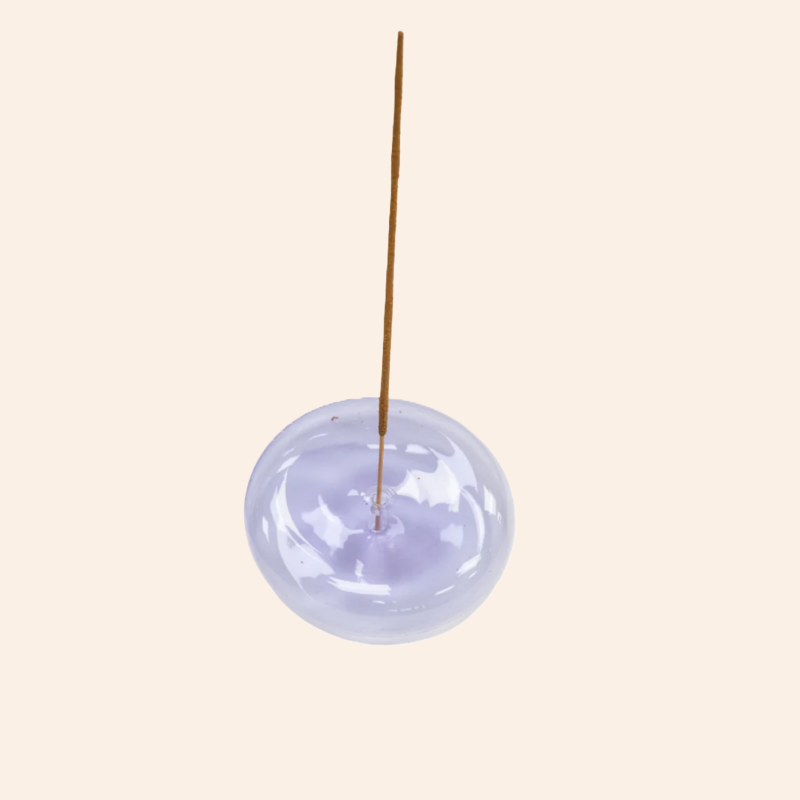 Glass Incense Holder - Lilac