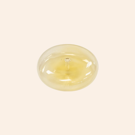 Glass Incense Holder - Yellow