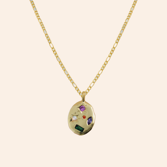 Gemstone Necklace - Gold