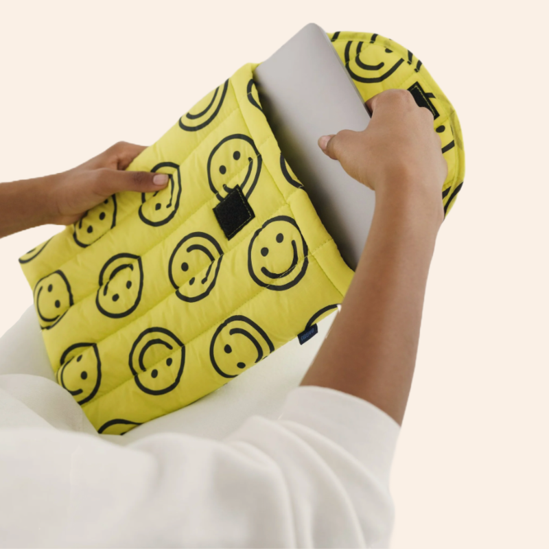 Baggu Laptop Sleeve - Yellow Happy