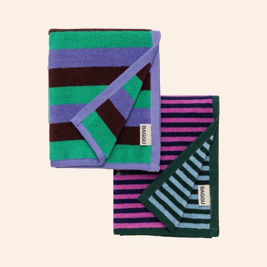 Baggu Hand Towels - Vacation Stripe Mix