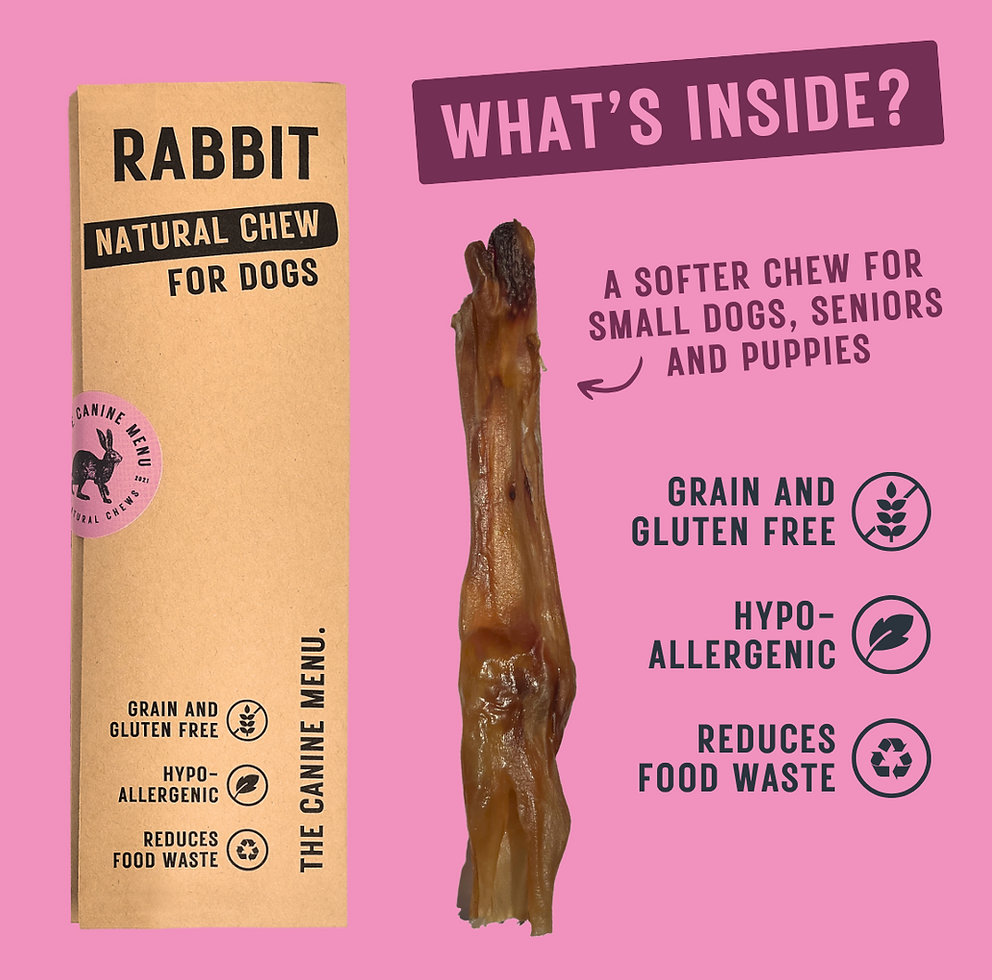 Natural Dog Chew - Rabbit