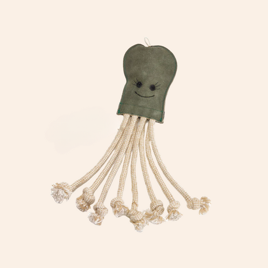 Eco Dog Toy - Olive Octopus