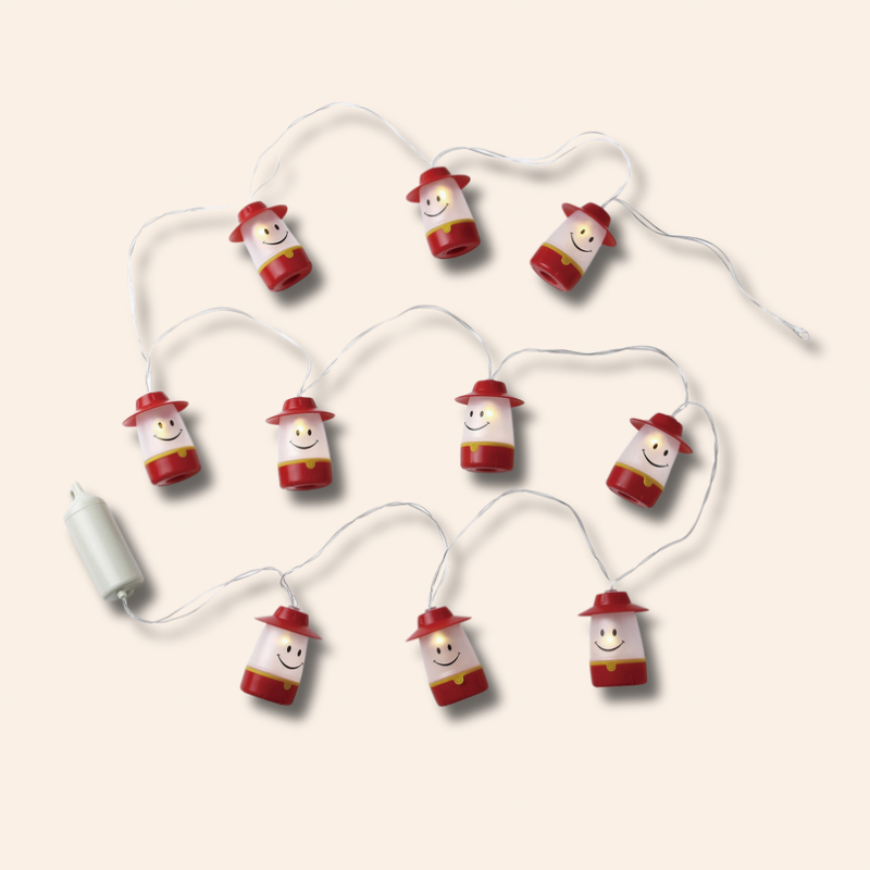 Smile LED Lantern Garland - Scarlet