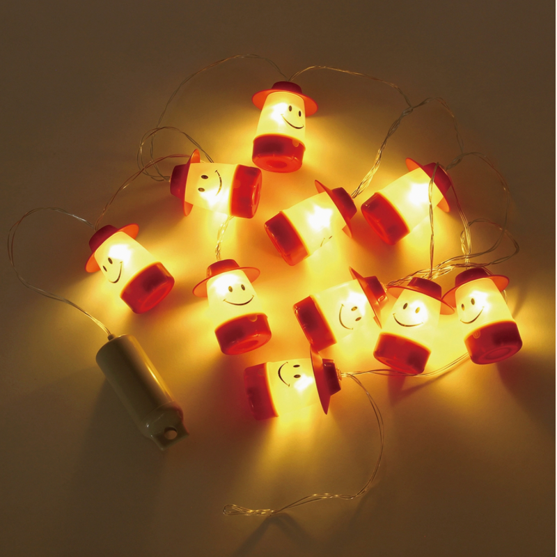 Smile LED Lantern Garland - Scarlet