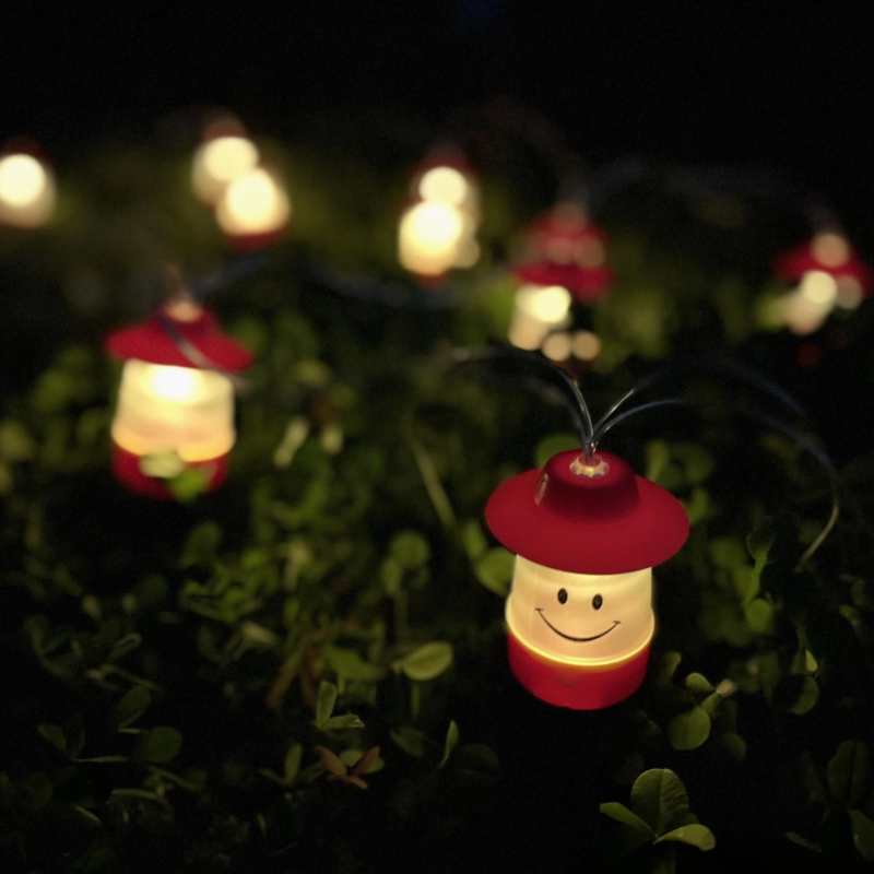 Smile LED Lantern Garland - Scarlet