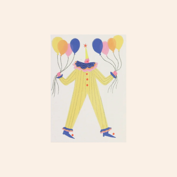 Circus Clown Card